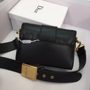 Dior 30 Montaigne Box Bag Calfskin Black